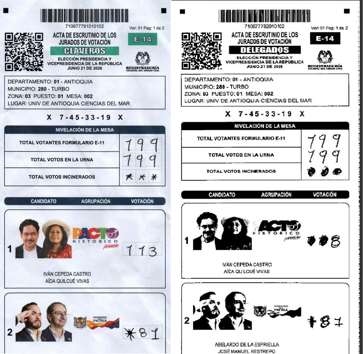 Los «fantasmas digitales» en las actas E-14: ¿Por qué puedes hacerles zoom al 6000% sin que se pixelen?